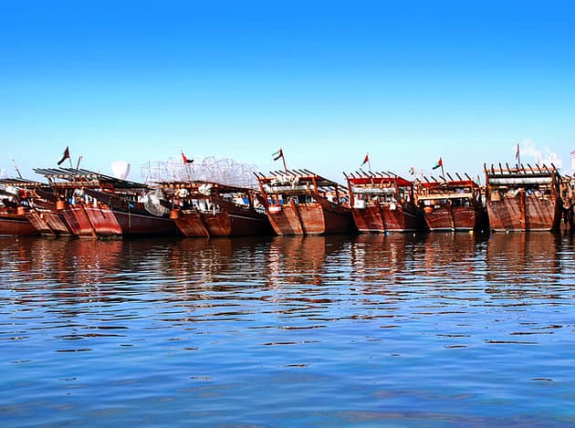 یک کشتی قدیمی Dhow